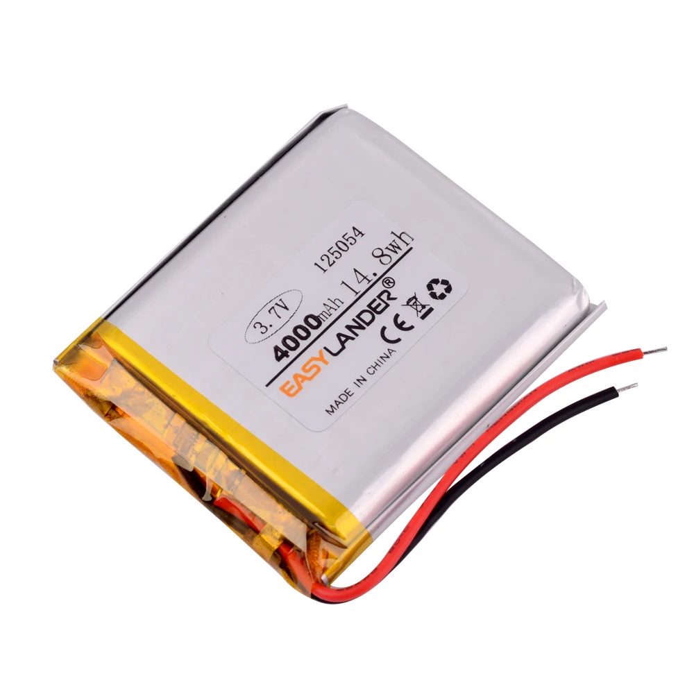 3,7 V 4000mAh 125054 литий-полимерная батарея MP3 MP4 навигационное оборудование маленькие игрушки