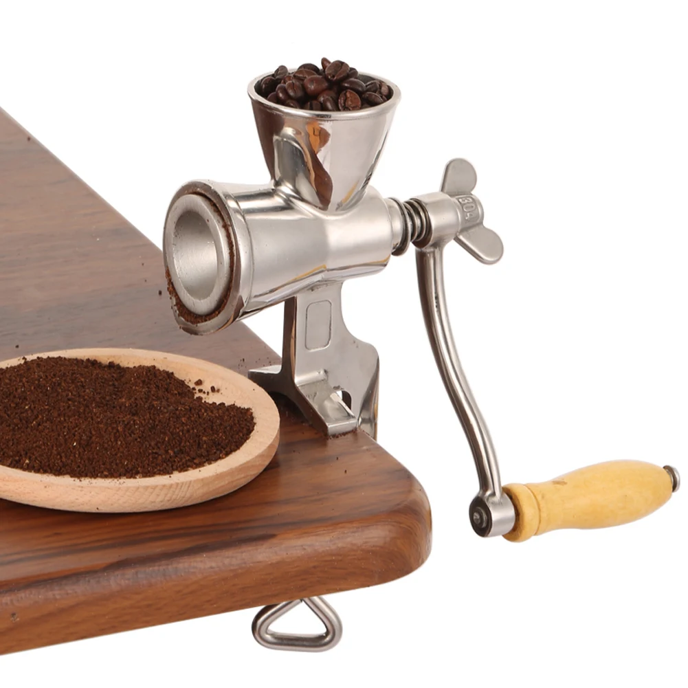  Herb Wheat Manual Handheld Flour Soybeans Mill Rotating Home Kitchen Grain Grinder Stainless Steel  - 4000264299272