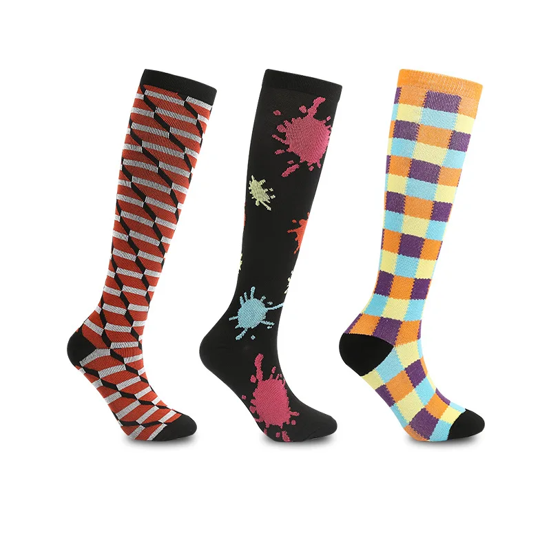 

Spring And Autumn New Style Long-barreled Compression Stockings Color Men And Women Outdoor Riding Sports Compression Socks