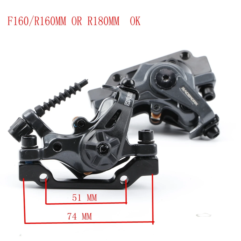 RACEWORK M375 Post Mount Brake Caliper Black Mechanical Caliper Aluminum Bicycle Disc Brake MTB Road bike Brake Caliper Two s RACEWORK M375 Post Mount Brake Caliper Black Mechanical Caliper Aluminum Bicycle Disc Brake MTB Road bike Brake Caliper Two s