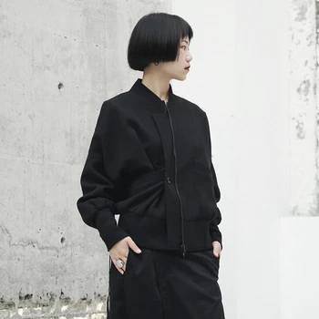 

Owen seak Women Cotton Coats Jackets High Street Style Clothing Autumn Dust Women Coats Windbreaker Black Jacket