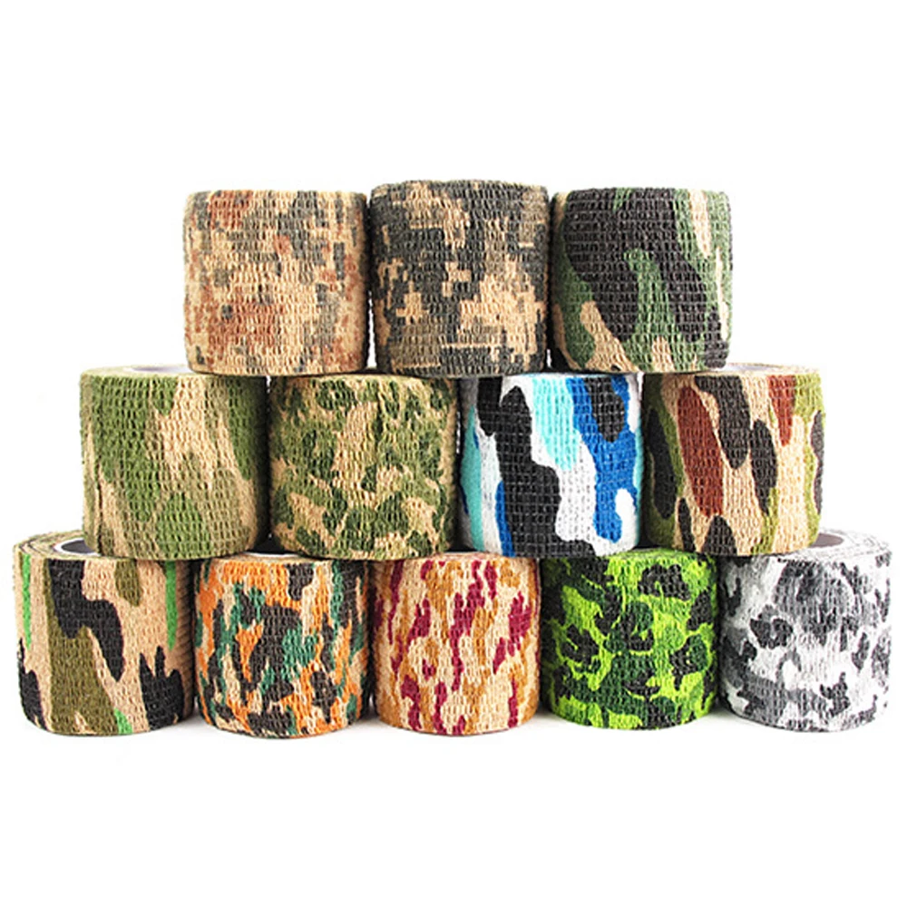 

4.5M Camouflage Hunt Disguise Elastoplast Tape Self Adhesive Elastic Wrap for Body Hiding Sports Protector Arm Knee Bandage
