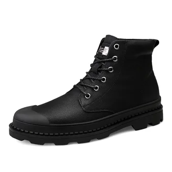 

Autumn Winter Men's Boots Genuine Leather High Quality Ankle Boots Warm Comfortable Men Martin Shoes Snow Boots Big Size 47