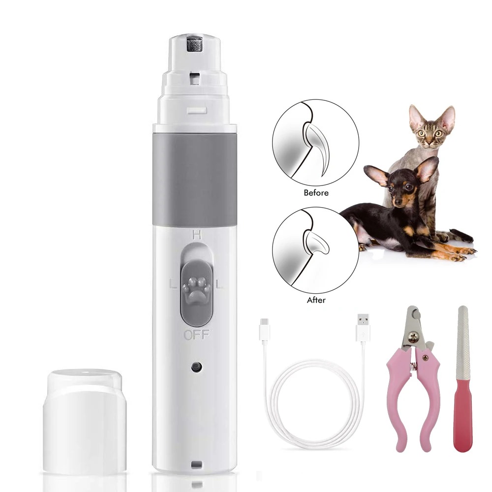 

EUSCI Rechargeable Pet Nail Grinder Upgraded Low Noise Electric Paws Nail Clipper For Safe Paws Grooming