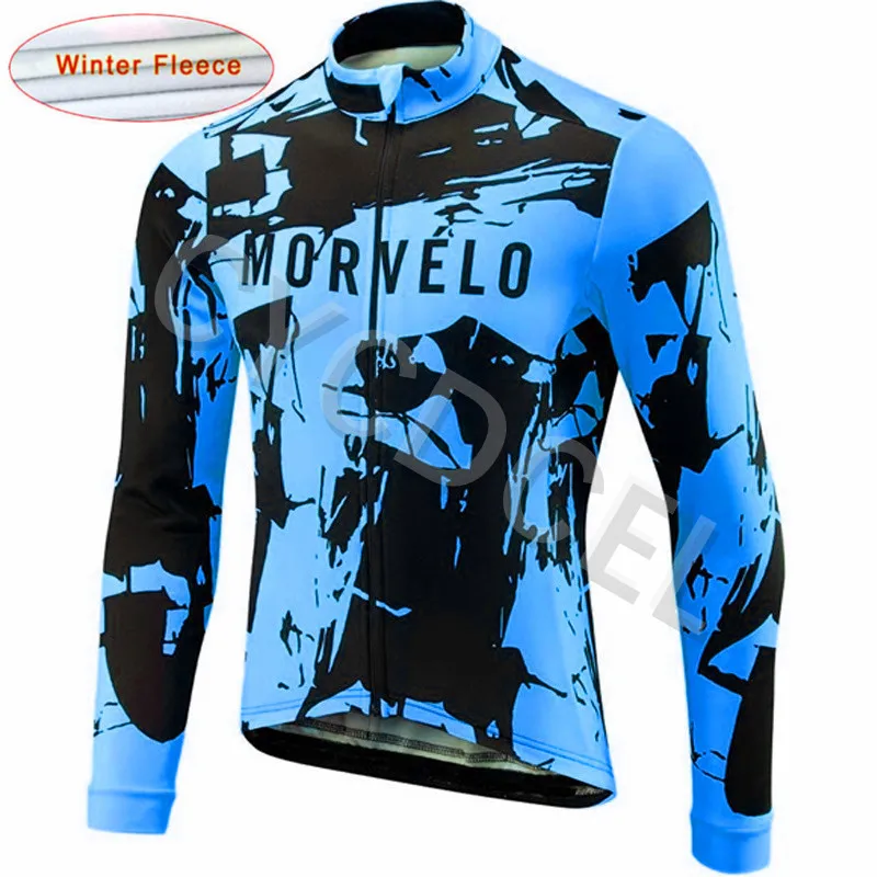 11 Morvelo для мужчин, новинка, Pro Team, Велоспорт, Джерси, велосипедная одежда, зима, длинный рукав, термальный флис, горный велосипед, велосипед, ropa ciclismo - Цвет: 11