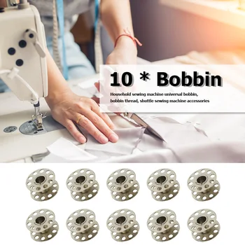 

10pcs Universal Sewing Machine Shuttle Core Bobbins Home Stitching Tool Parts Household Bobbin Foot Step Sewing Machine