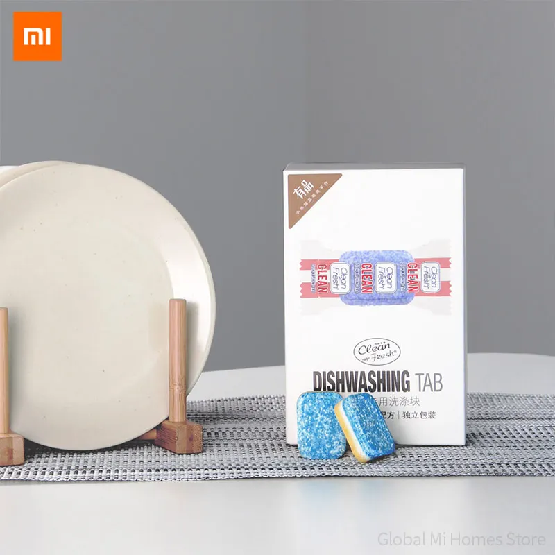 Xiaomi Youpin чистый-n-свежий Dishwash мука, соль промыть отбеливатель многофункциональный очистки бабочка агент бытовой посудомоечная машина