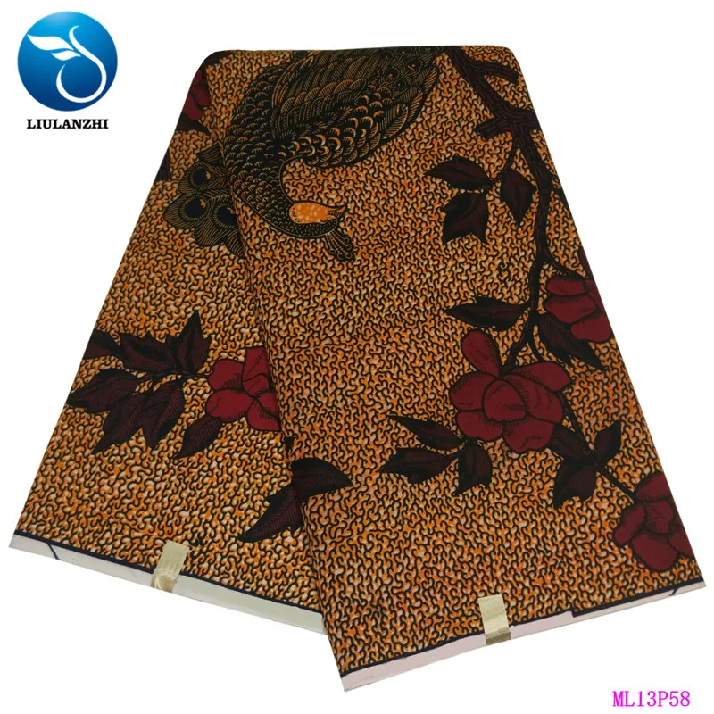 LIULANZHI африканская восковая ткань s Лидер продаж принты Анкара восковая ткань для платья восковая хлопковая ткань для одежды ML13P55-ML13P65