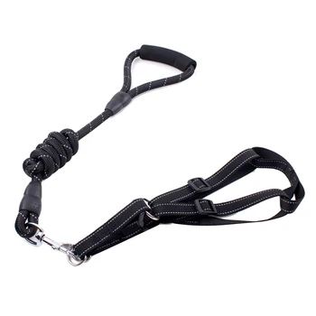 

Pet Leash with Chest Back, Nylon Reflective Leash, Comfortable Handle