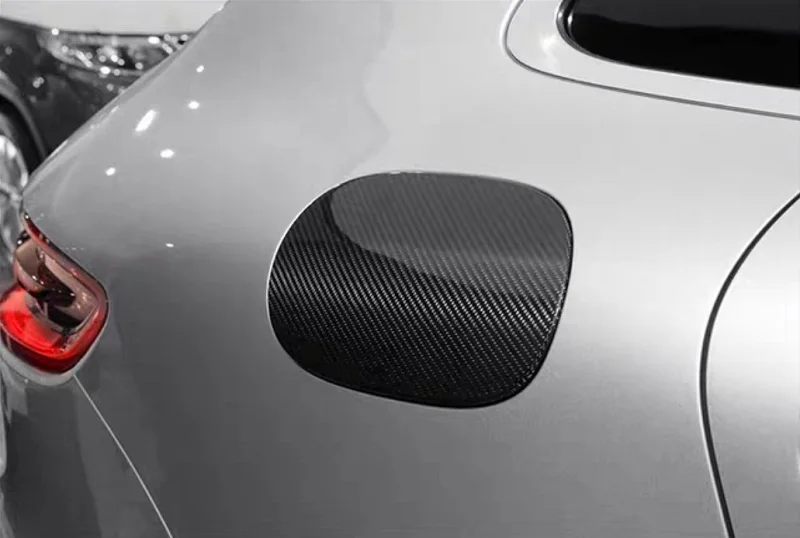 6-Porshe Macan Carbon Fiber Fuel Tank Door Oil cover