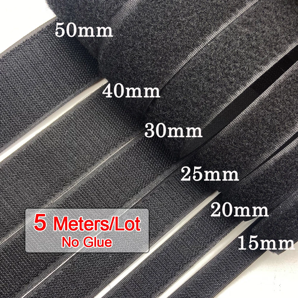 5Meters/pairs 16/20/25/38/50/100mm Non-adhesive Hook and Loop fastener Tape Sewing-on the hooks  adhesive Magic tape DIY 1meter pair 16 20 25 30 38 50 100mm adhesive hook and loop fastener tape no glue velcros adhesive sewing on strips magic tape