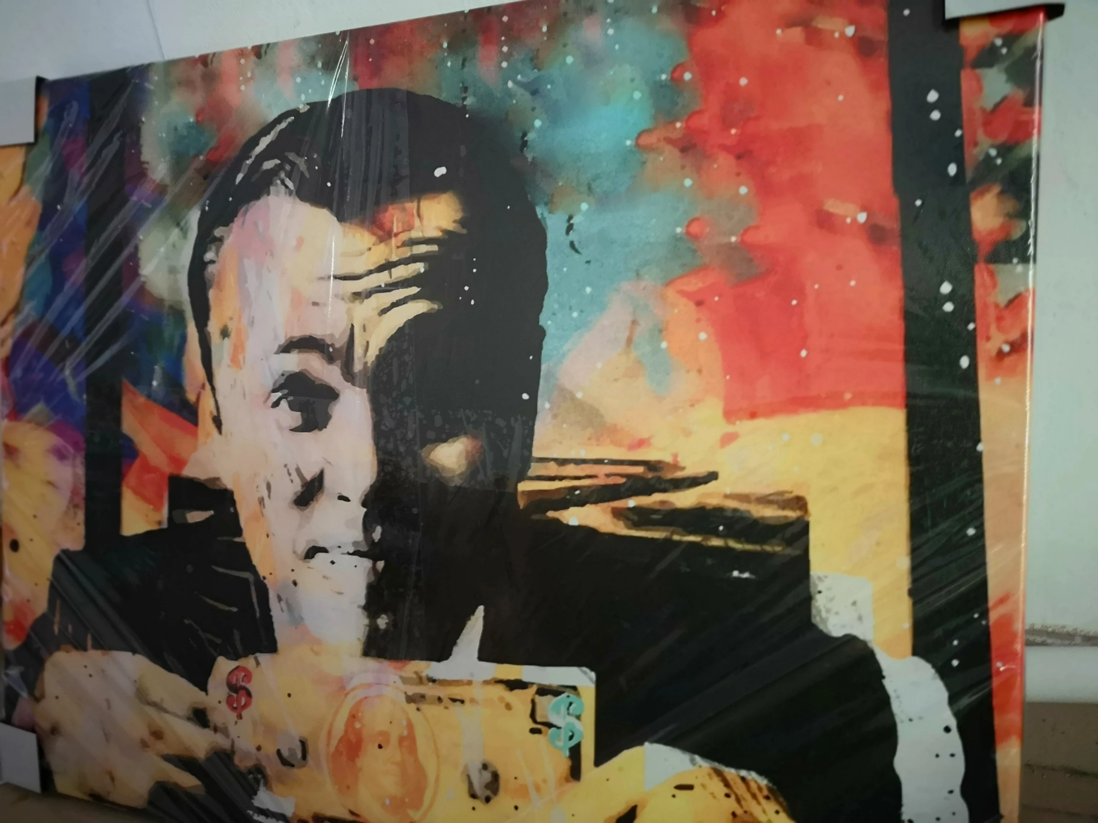 Preise HD Leinwand Drucken Home Wand Decor Kunst Malerei Wolf Von Der Wall Street Geld Spricht Abstrakte unFramed Leinwand Wand Kunst Unbesiegbar