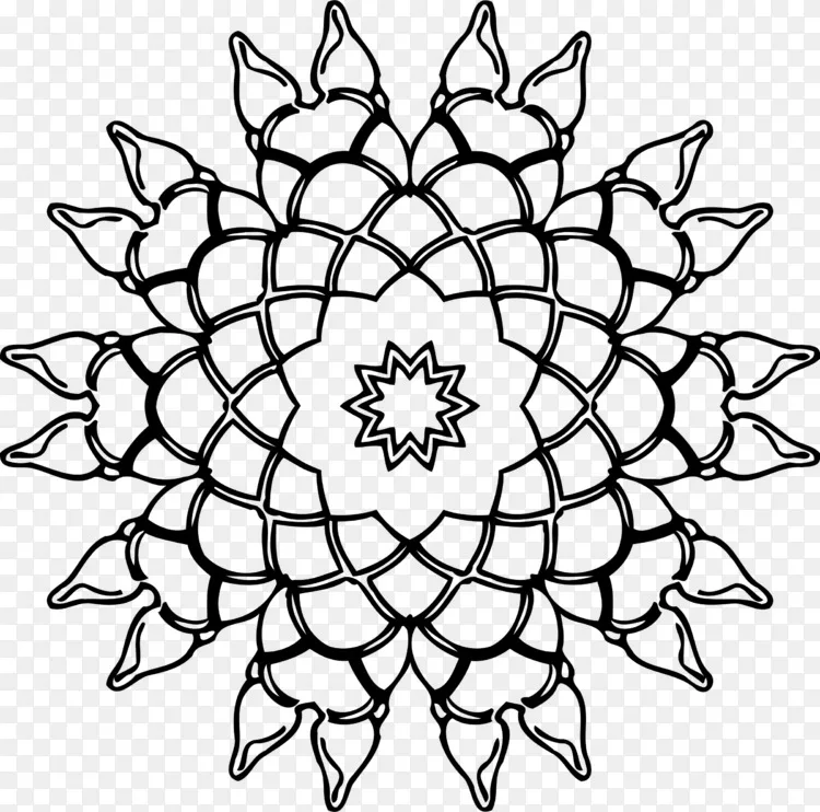 对称线条艺术剪贴画.抽象图案