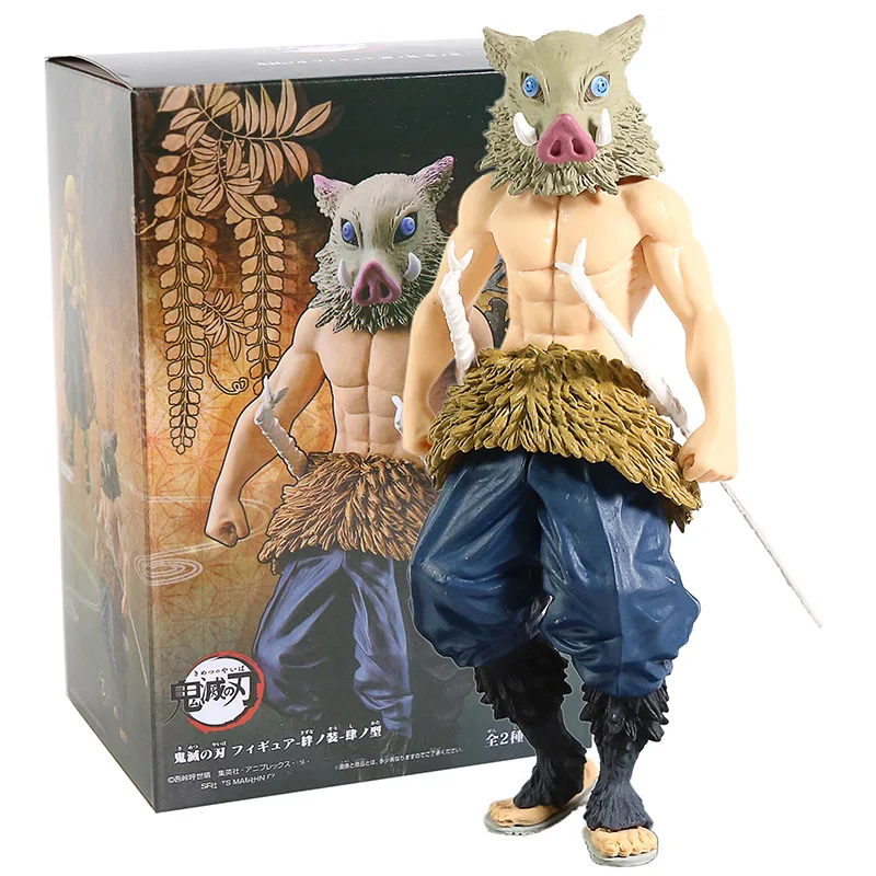 Аниме Kimetsu No Yaiba Hashibira Inosuke Demon Slayer фигурка Коллекция Модель игрушки Фигурки - Цвет: Inosuke box
