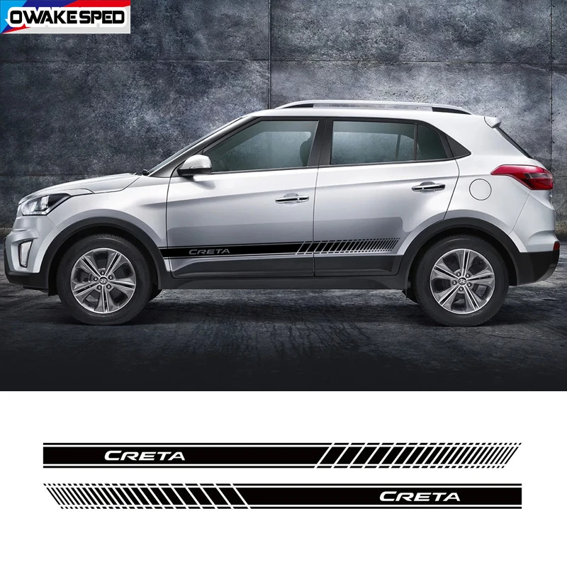 Гоночные спортивные полосы Автомобильная дверь боковая юбка Декоративные