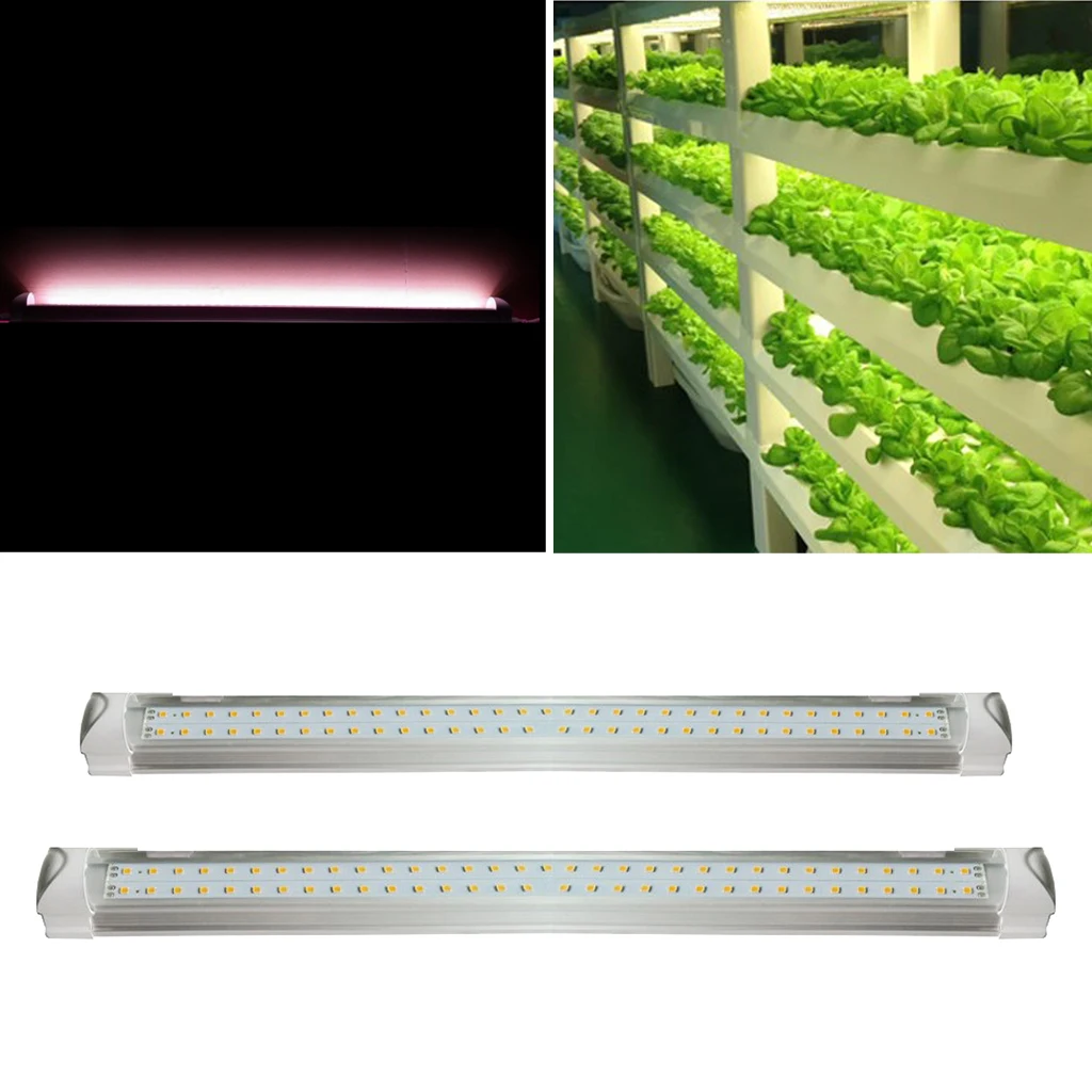 2 Sizes Full  LED Grow Light Tube Strip Veg Bloom Plant Double Line T8 Tubes Lamp
