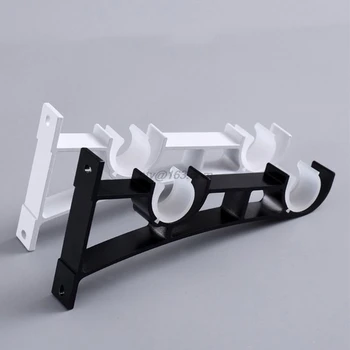 

2pcs/set Double Curtain Rod Brackets Window Hardware Holder Home Decor