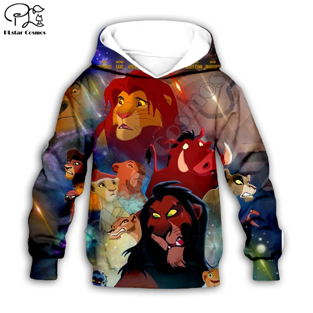 Simba в «Король Лев», кофты с капюшоном, с героями мультфильмов для маленьких детей Объёмный рисунок(3D-принт) толстовки на молнии, Для мальчиков и девочек с длинными рукавами и с принтом героев мультфильмов из Стиль-1