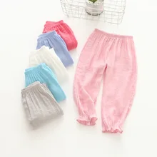 Новые стильные летние однотонные хлопковые брюки в Корейском стиле для девочек