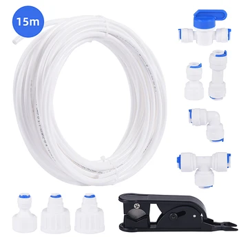 

Water Supply Hose Connector Pipe Fittings Quick Connect Pipe Reverse Refrigerator Connectors Kit For Water Filter System 15m