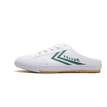 White green38 Feiyue/парусиновая обувь; дышащие кроссовки; тапочки для мужчин и женщин; боевые искусства; кунгфу; тхэквондо; нескользящая прочная спортивная обувь - Цвет: White green38