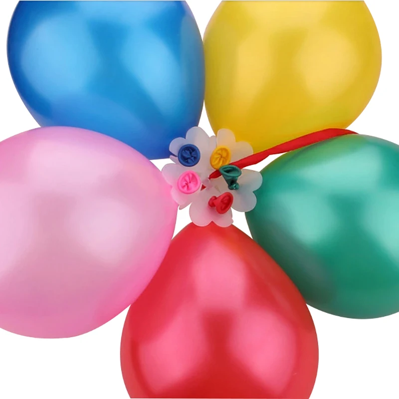 

10Pcs/lot Balloon Seal Clip Multi Balloon Sticks Balloon Accessories Latex Plum Flower Shaped Balloon Clips Set Clear Color