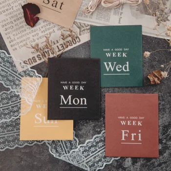 

Pure Color Paper Pack My Seven Days Week Theme Decoration Stationery 80mm*95mm