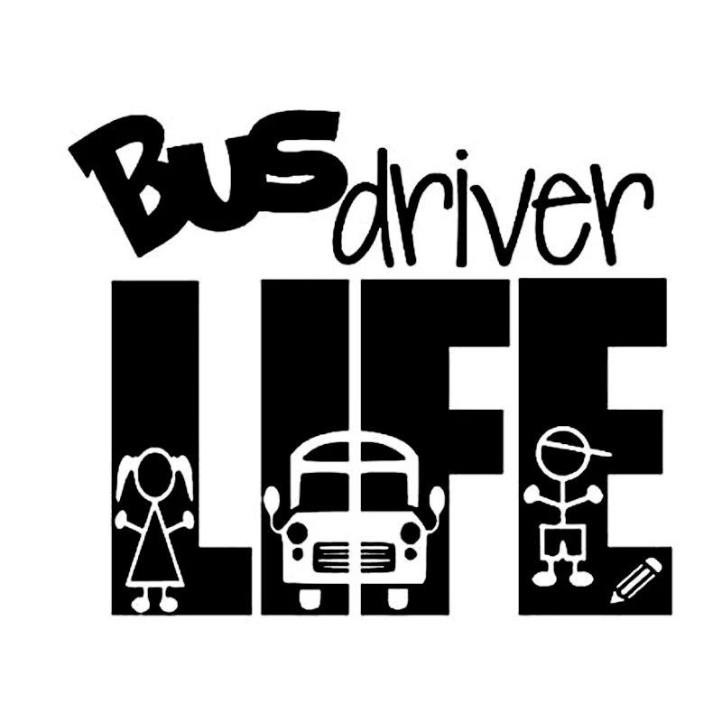 

16*13.4cm Bus Driver Life Car Stickers Funny Car Window Bumper Novelty JDM Drift Vinyl Decal Sticker