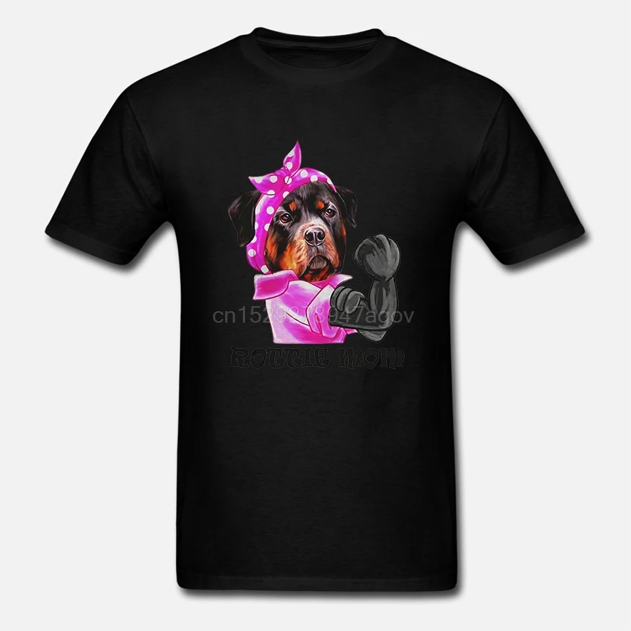 Men Funny T Shirt Fashion tshirt Rottie Mom Strong Rottweiler Version Women t-shirt | Мужская одежда