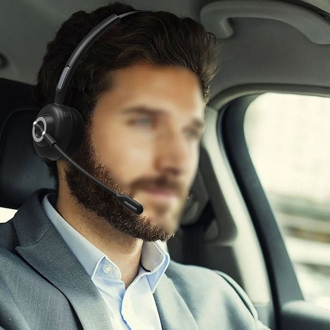 Bluetooth V4.1 беспроводная гарнитура с гарнитурой для водителя грузовика наушники для громкой связи с микрофоном для офиса колл-центра
