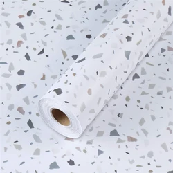 Thickening Marble Terrazzo Wallpaper Glossy Sticker PVC Self Adhesive Waterproof Furniture  Kitchen Cabinet Retread Stickers