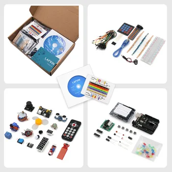 

LAFVIN Mega 2560 Project Complete Starter Kit including LCD1602 IIC,Ultrasonic Sensor for Arduino with Tutorial and paper box