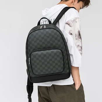 

Tidog Large Capacity American Fashion Plaid Youth Computer Backpack