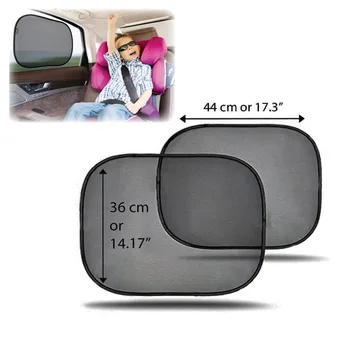 

2Pcs Car Side Rear Window Sun Shade Static Cling Solar Protection Covers Visor Shield Side Window Film UV Protection