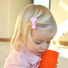 Европа и Америка Младенческая Детская Крестовая лента в рубчик ткань Симпатичные шпильки головной убор 60 цветов мини-бант аксессуары для волос