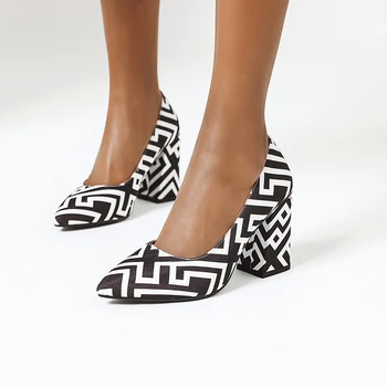 

Street nightclub style sexy pointed head pumps fashion color matching fringe blue pink white high-heeled chunky shoes women