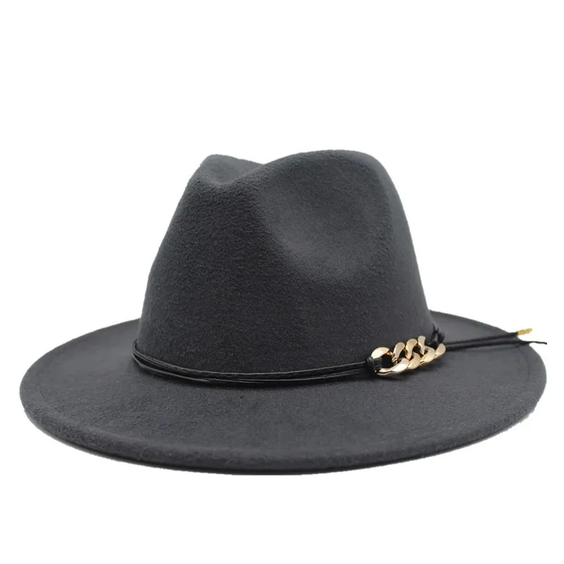Зимние мужские из фетра теплые и удобные регулируемые кепки унисекс модный тренд Твердые крышки классический котелок шляпа человек 14 цветов - Цвет: Dark Gray