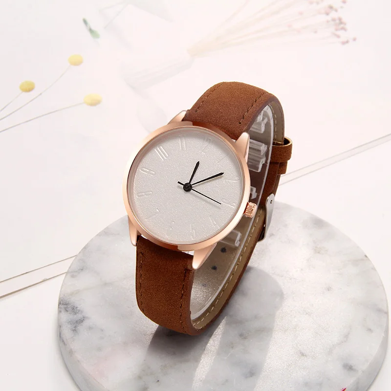 WJ-7917 reloj mujer простые женские часы кожаный ремешок Пряжка часы для женщин кварцевые наручные часы relogio feminino montre femme