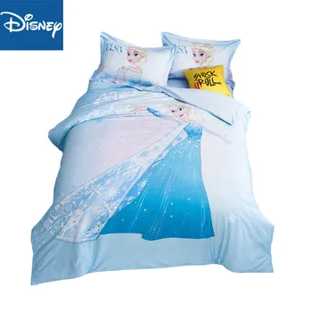 

Frozen Elsa bedding sets single queen size disney princess duvet cover 3/4pcs girl kids bed linens 3d cartoon home textiles hot