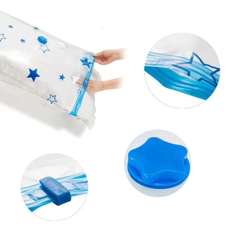120*100 Vacuum Bag Storage Organizer Pentagram Border Foldable Extra Large Seal Compressed Travel Saving Space Bags Organizador