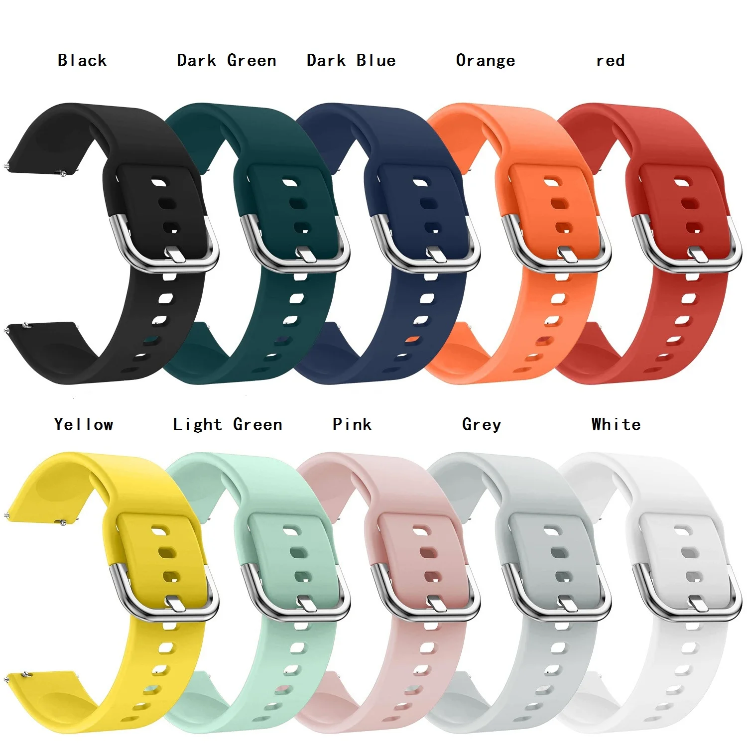 Soft Silicone 20mm22mm Watchband for Samsung Galaxy Watch Active 42mm Gear S2 Sport Waterproof Women Men Bracelet Band Strap