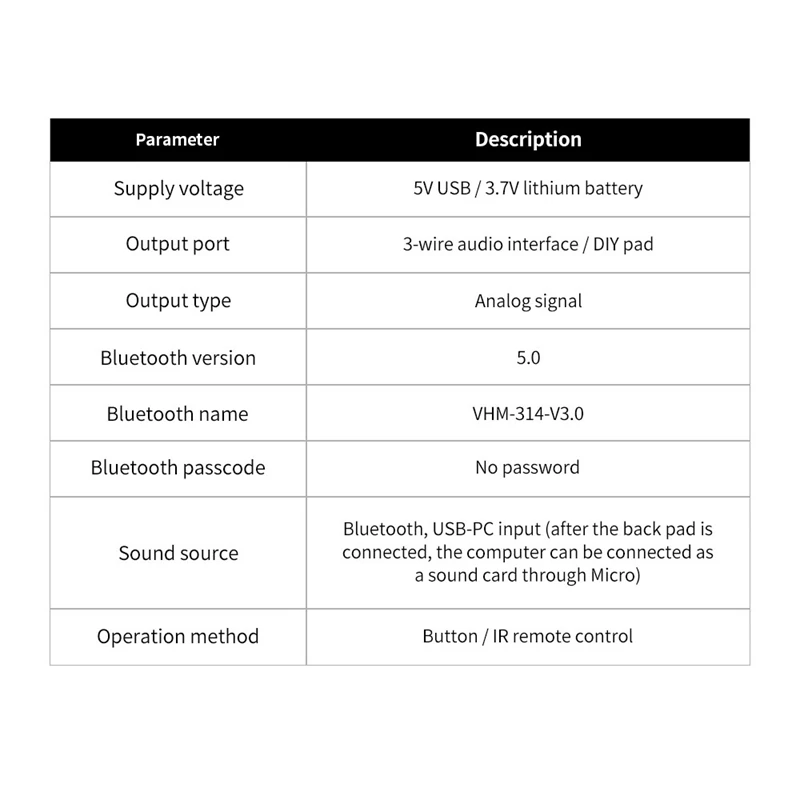 V3.0 Bluetooth o приемник плата VHM 314 5 0 Mp3 декодер не допускающий потерь с режимом