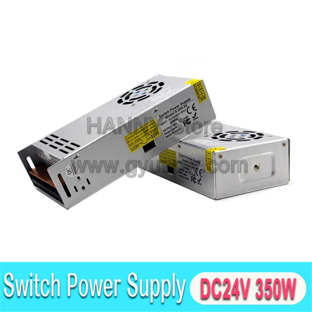 Выключатель с одним выходом питания DC 24 В 14.5A 350 Вт трансформаторы AC110V 220 В до DC24V SMPS для Светодиодный светильник CCTV 3D принт повторитель