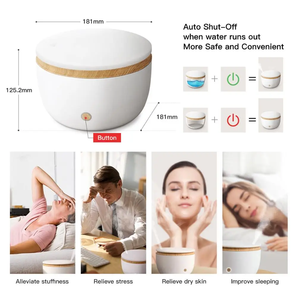 Online GXDiffuser Smart Wifi Drahtlose Öl Diffusor Luftbefeuchter App Voice Control Aromatherapie Diffusor mit Amazon Alexa Google Hause