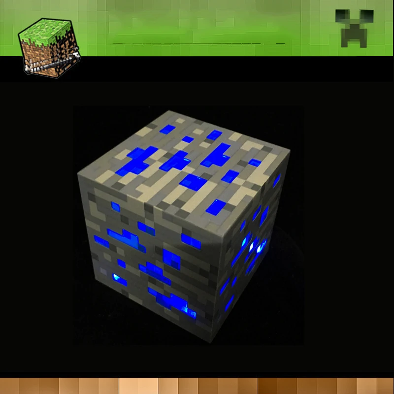 Mine Figures Original Light Up Torch LED AAA Battery Night Lamp Hand Held or Wall Mount Lighting Kid Toy Gift Led