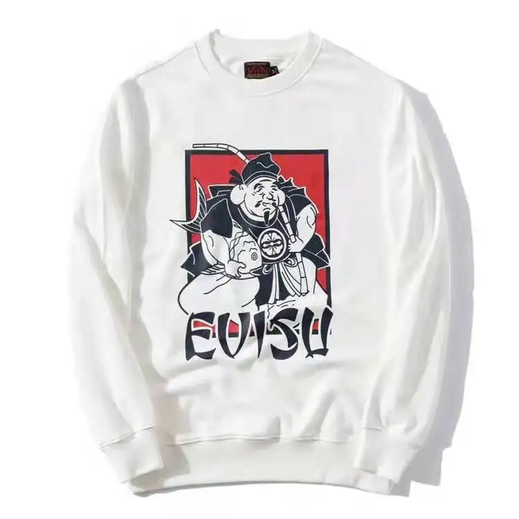 Аутентичный осенне-зимний мужской Повседневный свитер Evisu теплый дышащий Модный хлопковый узор с длинными рукавами Мужская и женская одежда для влюбленных