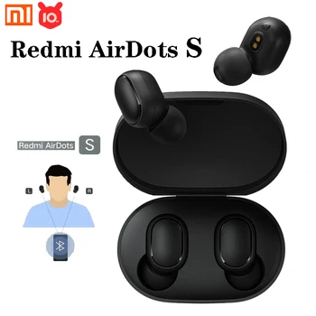 在庫 xiaomi redmi airdots s 低レイテンシモード左 = 右 tws bluetooth イヤホンヘッドセット BT5 真のワイヤレスステレオ自動リンク