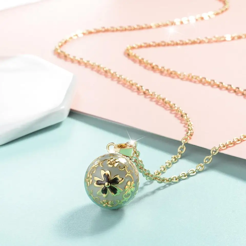 Locket Necklace For Women EUDORA Harmony Ball Chime Ball Chain For