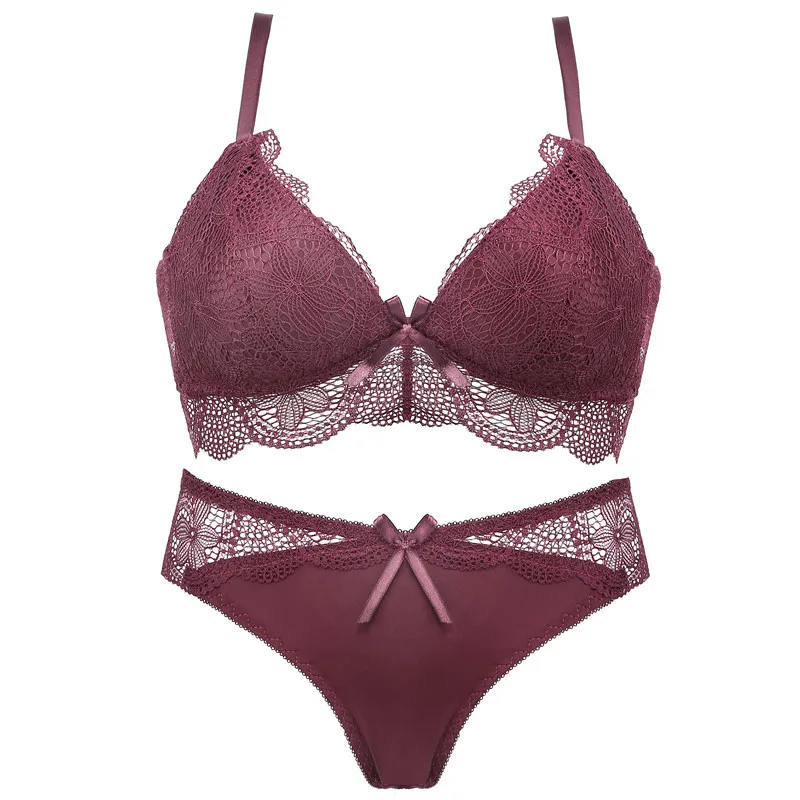 Женский комплект с бюстгальтером пуш ап пикантный бюстгальтер глубоким v