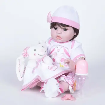 

Reborn Toddler Baby Doll Handmade Lifelike Vinyl Princess Girl Kid Present 22'' Baby Doll Toy Dolls For Girls Toys For Children